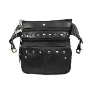 Samtee leather biker bag - Leather Bag With Biker Hooks